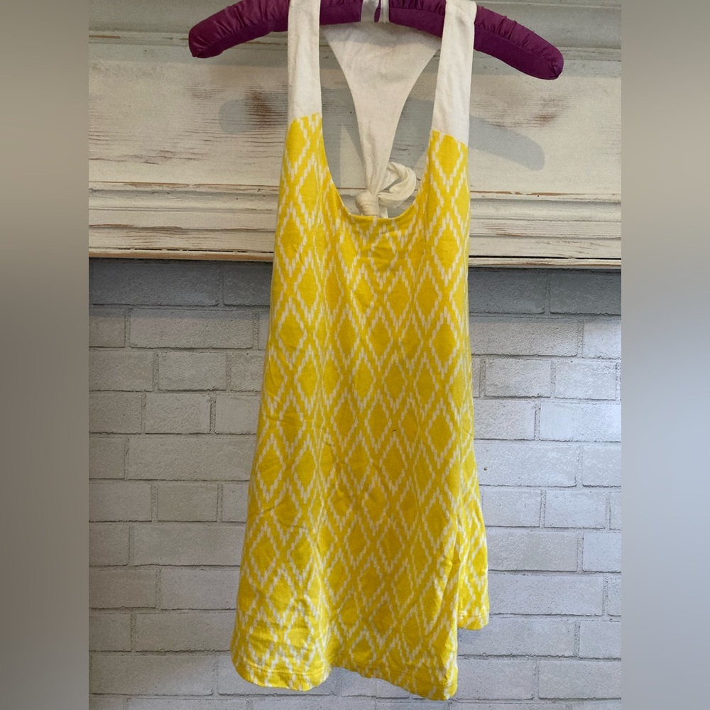 Size Medium / Women’s Patagonia Yellow & White Kamala Halter Racerback Tank Top